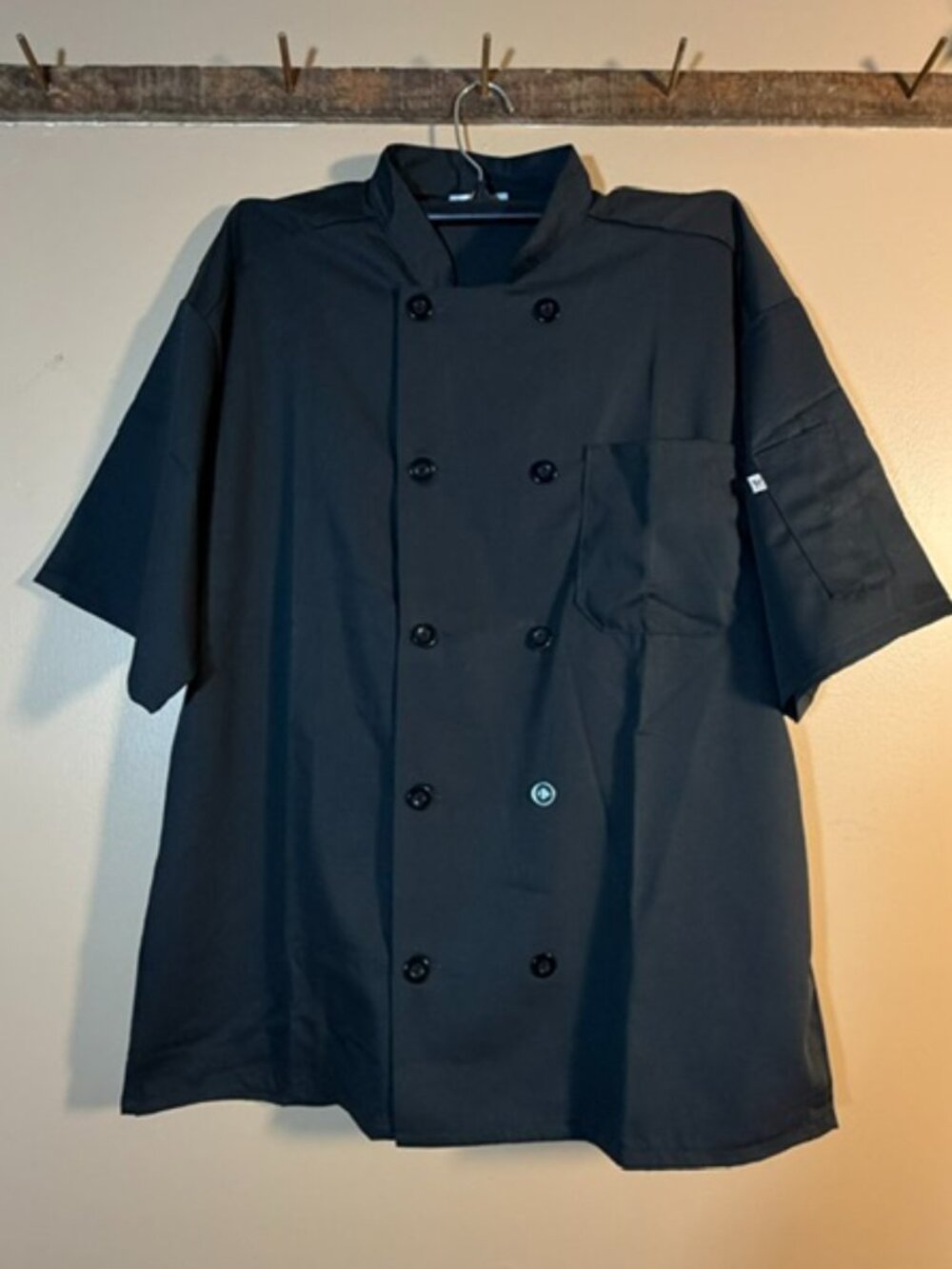 Uncommon Threads South Beach Short-Sleeve, Unisex Chef Coat Style 415 Black